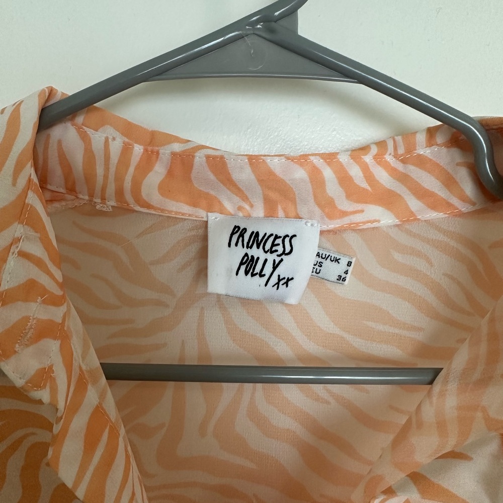 Orange Button Up - Picture 5 of 5